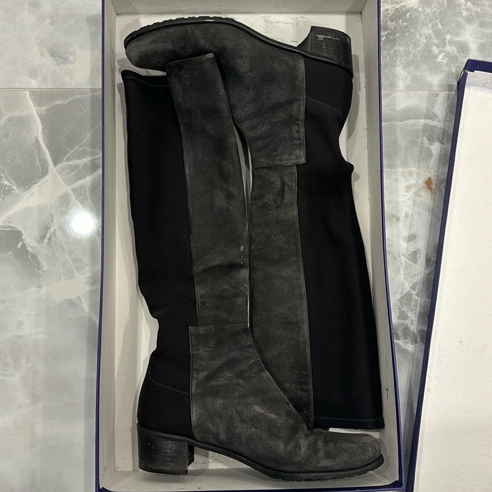 Stuart weitzman gray suede boots